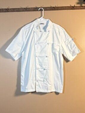 Lightweight Cotton Short Sleeve Chef Coat White